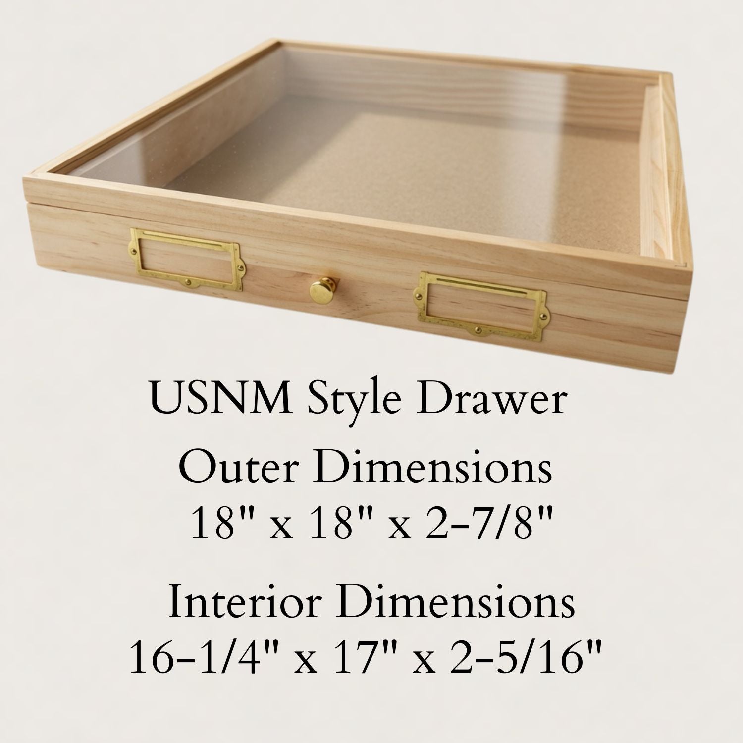 USNM Style Museum Collection Drawer | Handmade Hardwood Entomology Storage Drawer