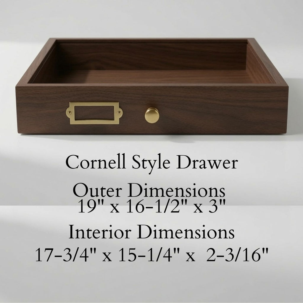 Cornell Style Museum Collection Drawer | Handmade Hardwood Entomology Storage Drawer