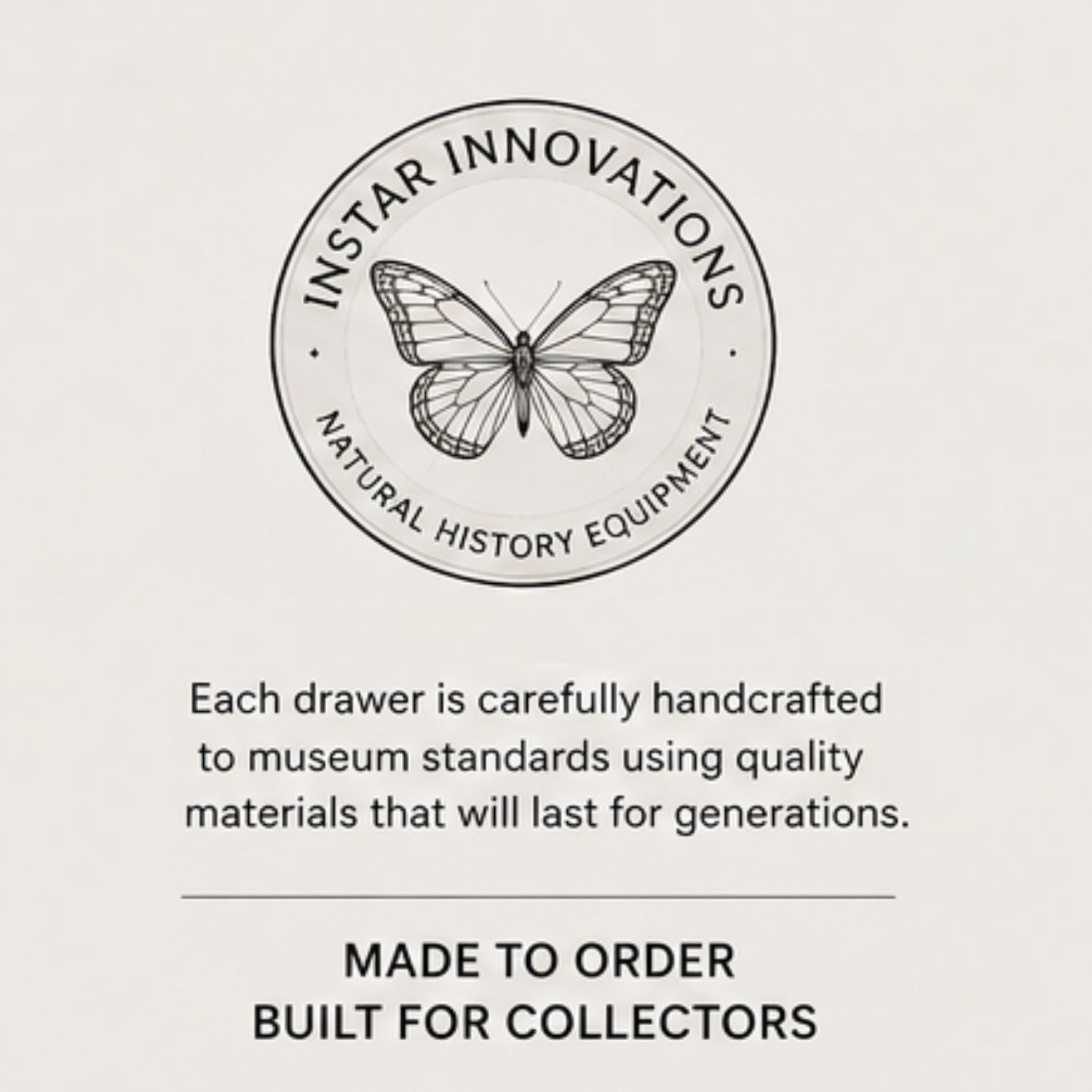 Cornell Style Museum Collection Drawer | Handmade Hardwood Entomology Storage Drawer